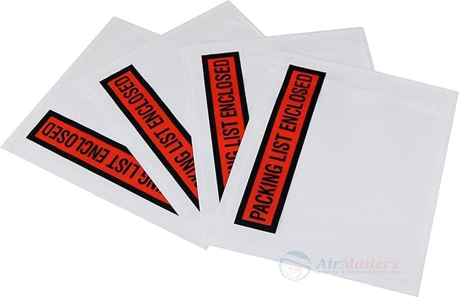 Packing List Enclosed Pouches – Clear Adhesive Envelope Bag - Image 2