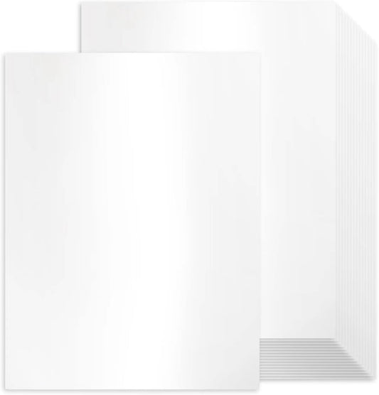 100 Sheets White Shimmer Cardstock 8.5 x 11 Certificate Paper, Goefun 80lb Pearlescent Paper for Invitations, Certificates, Crafts, DIY Cards
