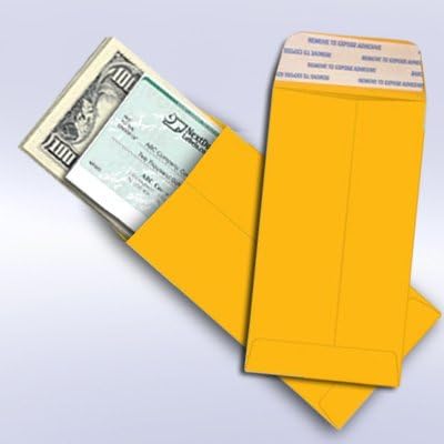 NextDay Labels #7 Coin Envelopes - 500-Pack Brown Kraft Peel & Seal Money Envelopes for Cash, Coins, Jewelry, or Small Parts for Home, Office, or Business Use - Made in USA