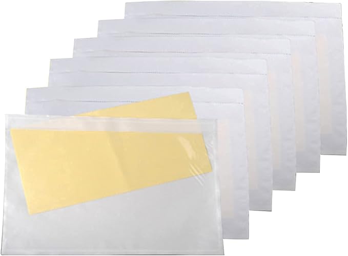 LabelMore 6" x 9" Clear Adhesive Packing List Envelopes Pouch - Image 5