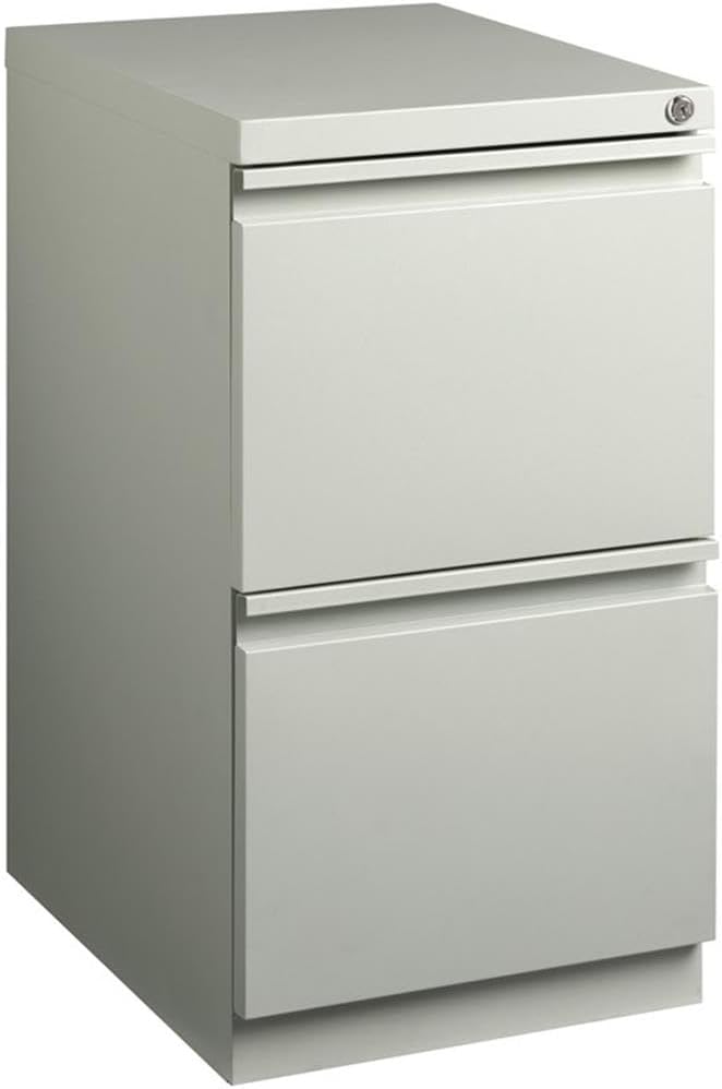 Hirsh Industries 20-inch Mobile Pedestal 2-Drawer File (Light Gray)