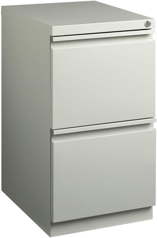 Hirsh Industries 20-inch Mobile Pedestal 2-Drawer File (Light Gray)