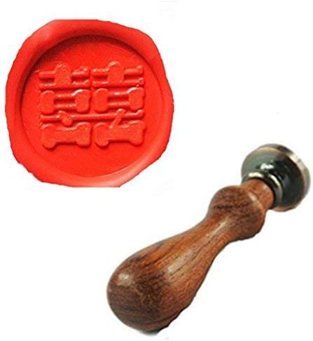 21 Styles Decorative Chinese Character Double Happiness Symble Heart Wax Seal Sealing Stamp Curlicue Wedding Invitations Christmas Gift Cards Embellishment Cutomize Seal Stamp Rosewood Handle Set
