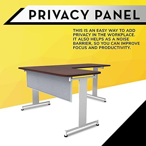 OBEX Acoustic Table Mounted Modesty Desk Privacy & Sound Absorbing Panel for Office Cubicles, 18" x 72", Overcast