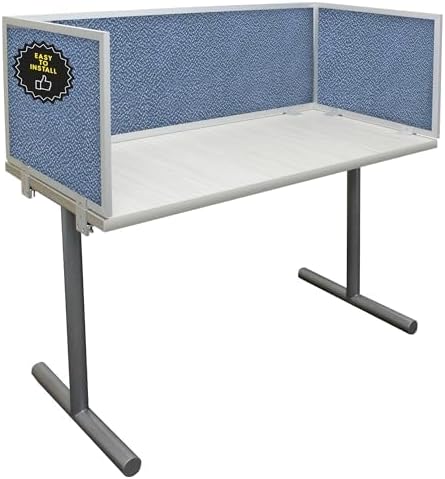 OBEX Acoustic Mounted Screen Privacy Panel Table Top Separator, Sound Blocking Desk Divider (Twilight, 24" X 48")