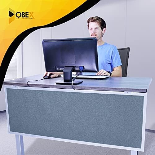 OBEX Acoustic Table Mounted Modesty Desk Privacy & Sound Absorbing Panel for Office Cubicles, 18" x 72", Twilight