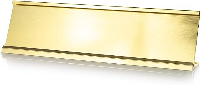 2" x 8" Aluminum Office Desk Nameplate Sign Holder 1 Pack by All+Quality