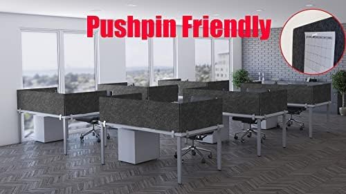 OBEX Panel Desk Mounted PET Privacy Screen, 24" x 42", Shadow