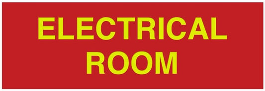 All Quality Basic Electrical Room Sign | Durable Construction | Building Safety - Red/Gold - Large (10 Pack)