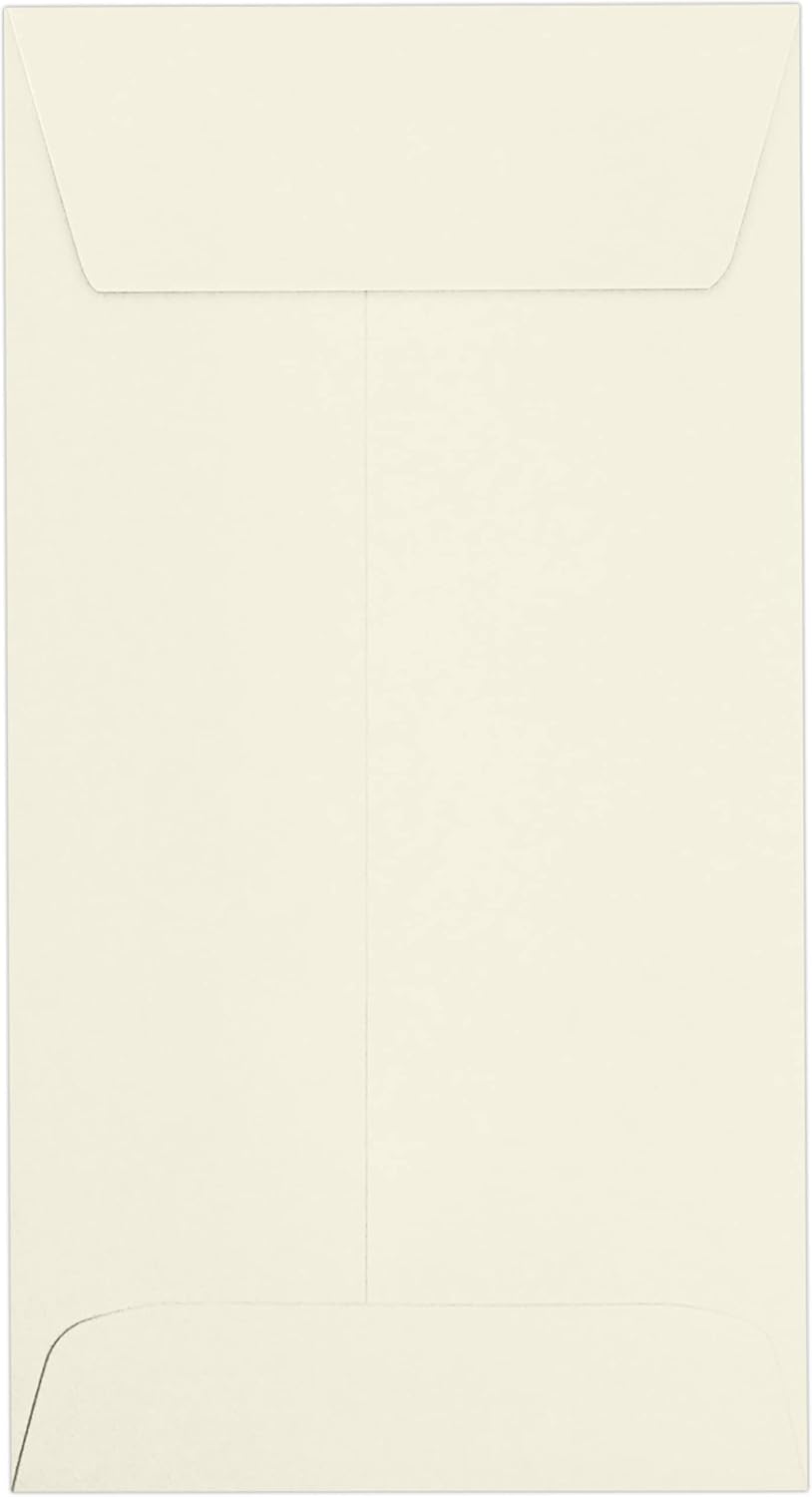 LUXPaper #7 Coin Envelopes | Peel & Press | 3 1/2" x 6 1/2" | Natural | 70lb. Text | 1,000 Qty