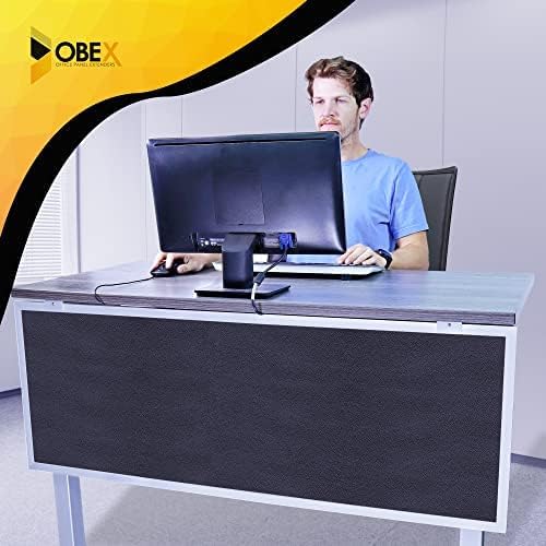 OBEX Acoustic Table Mounted Modesty Desk Privacy & Sound Absorbing Panel for Office Cubicles, 18" x 42", Slate