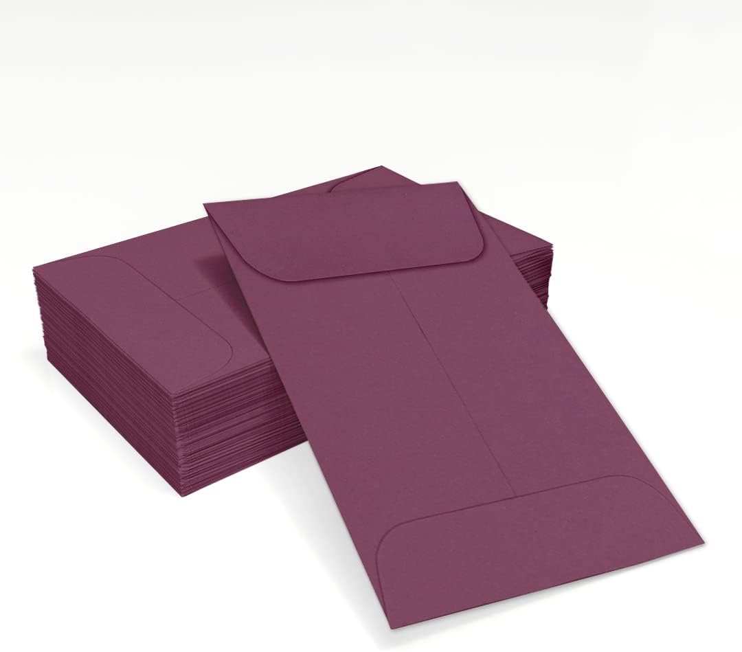 LUXPaper #1 Coin Envelopes | 2 1/4" x 3 1/2" | Vintage Plum | 80lb. Text | 250 Qty