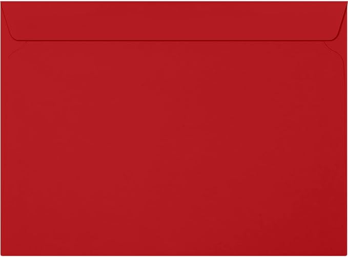 LUXPaper 9 x 12 Booklet Envelopes | Holiday Red | 60lb. Text | 500 Qty by LUXPaper
