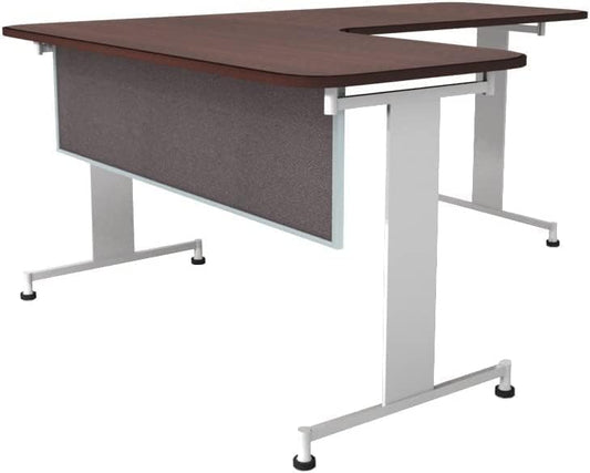 OBEX Acoustic Table Mounted Modesty Desk Privacy & Sound Absorbing Panel for Office Cubicles, 12" x 66", Slate