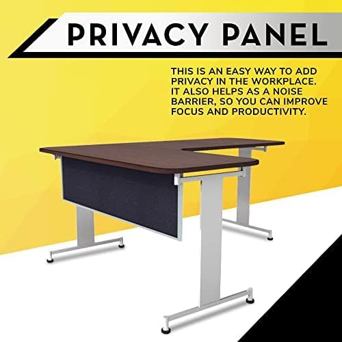OBEX Acoustic Table Mounted Modesty Desk Privacy & Sound Absorbing Panel for Office Cubicles, 12" x 60", Slate