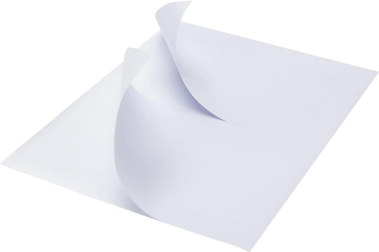 MFLABEL Half Sheet Shipping Labels (8.5" x 11") - 300 Self-Adhesive Labels for Laser/Inkjet Printers | 2-UP Design for FedEx, UPS, Amazon FBA | Matte Finish No-Jam Labels + 12 Free Fragile Stickers