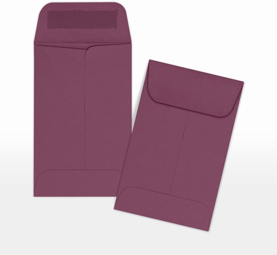 LUXPaper #1 Coin Envelopes | 2 1/4" x 3 1/2" | Vintage Plum | 80lb. Text | 500 Qty