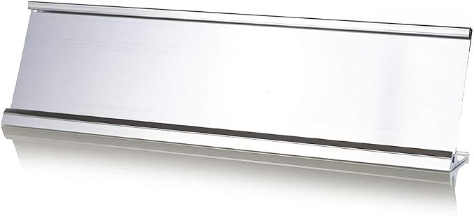 2" x 10" Aluminum Office Desk Nameplate Sign Holder 5 Pack by All+Quality