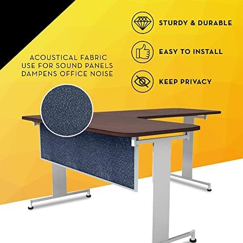 OBEX Acoustic Table Mounted Modesty Desk Privacy & Sound Absorbing Panel for Office Cubicles, 18" x 72", Graphite
