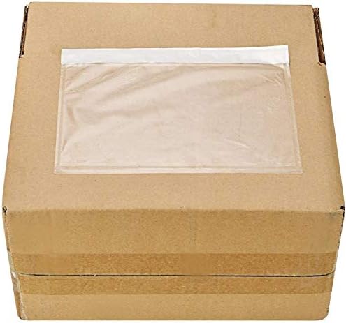 7.5" x 5.5" Clear Adhesive Top Loading Packing List/Shipping Label Envelopes - Image 2