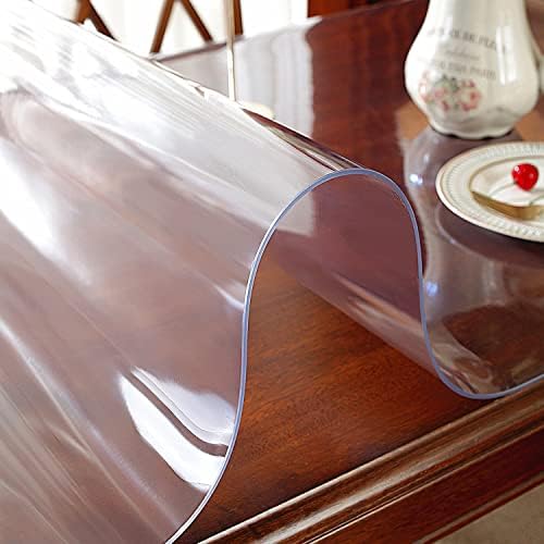 OstepDecor 16 x 36 Inch Clear Table Cover Protector, 2mm Thick Clear Plastic - Image 8