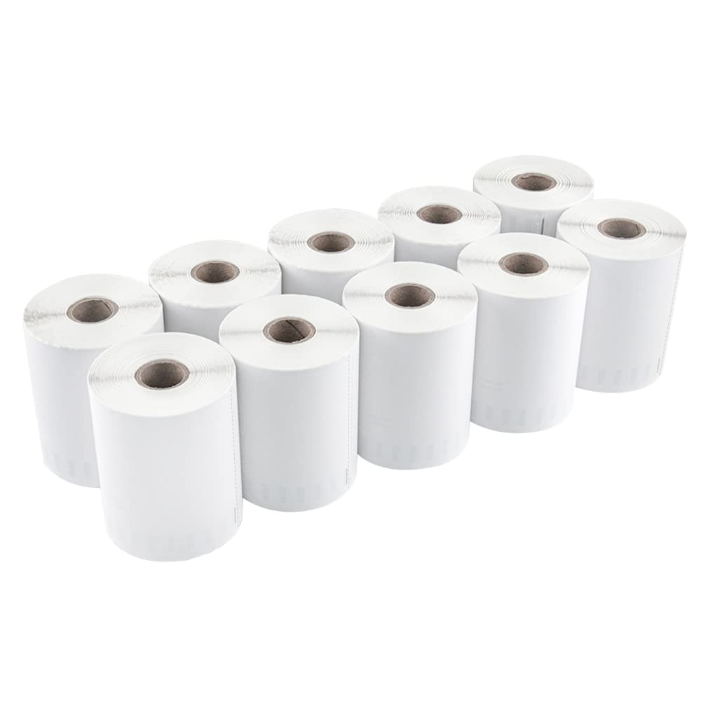 L LIKED 2200 PCS 4"x 6" Direct Thermal Labels White Perforated Shipping Label, Compatible with DYMO 4XL 1744907,Zebra, Rollo, Jadens, Nelko, 220 Labels per Roll, 10 Rolls