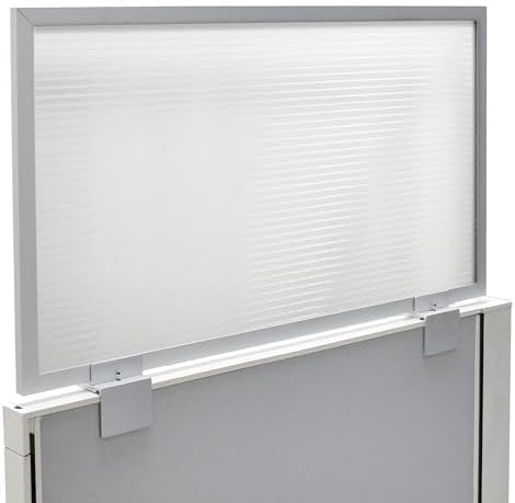 OBEX Screen Extender Polycarbonate Desk Privacy Panel & Divider for Office Cubicle, 24" x 42", Translucent