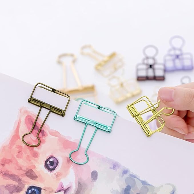 Small Binder Clips, 36 Pack, 3/4 Inch, Standard 19mm, Hollow Out Silver - Image 5