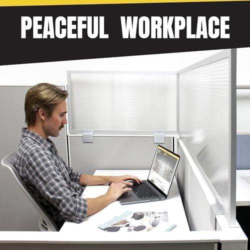 OBEX Screen Extender Polycarbonate Desk Privacy Panel & Divider for Office Cubicle, 18" x 60", Translucent