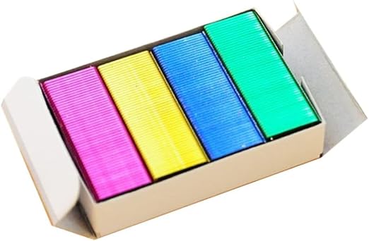 800Pcs Mini Color Staples DIY Shop Stapler Refills Standard Book Staple Mini by Rosojodg