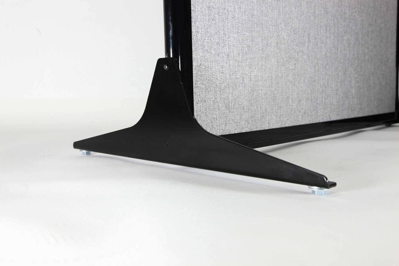 Versare Office Workstation Screen | Portable Wall Divider | Modern Cubicle | Freestanding Privacy Screen | Flexible Work Space | 1 Panel | 33" Wide x 70" Tall Marble Gray SoundSorb Panels with Window