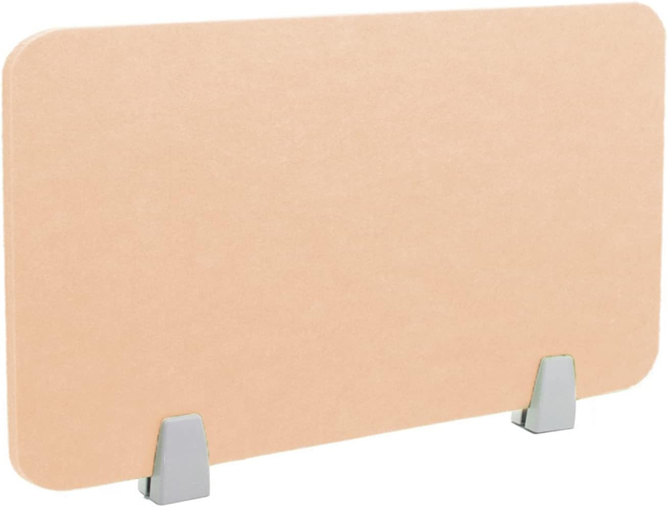 Icegrey Acoustic Desk Divider Privacy Panel Removable Sound Absorbing Desk Partition Board with 2 Clips for Student Call Centers Offices Braries Classrooms Library, Beige Yellow, 23.4x15.6