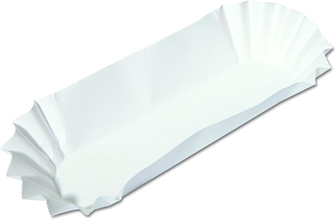 1500 Paper Hot Dog Trays | White Hot Dog Wrappers | 8 Inch Hotdog Tray Holders - Image 2
