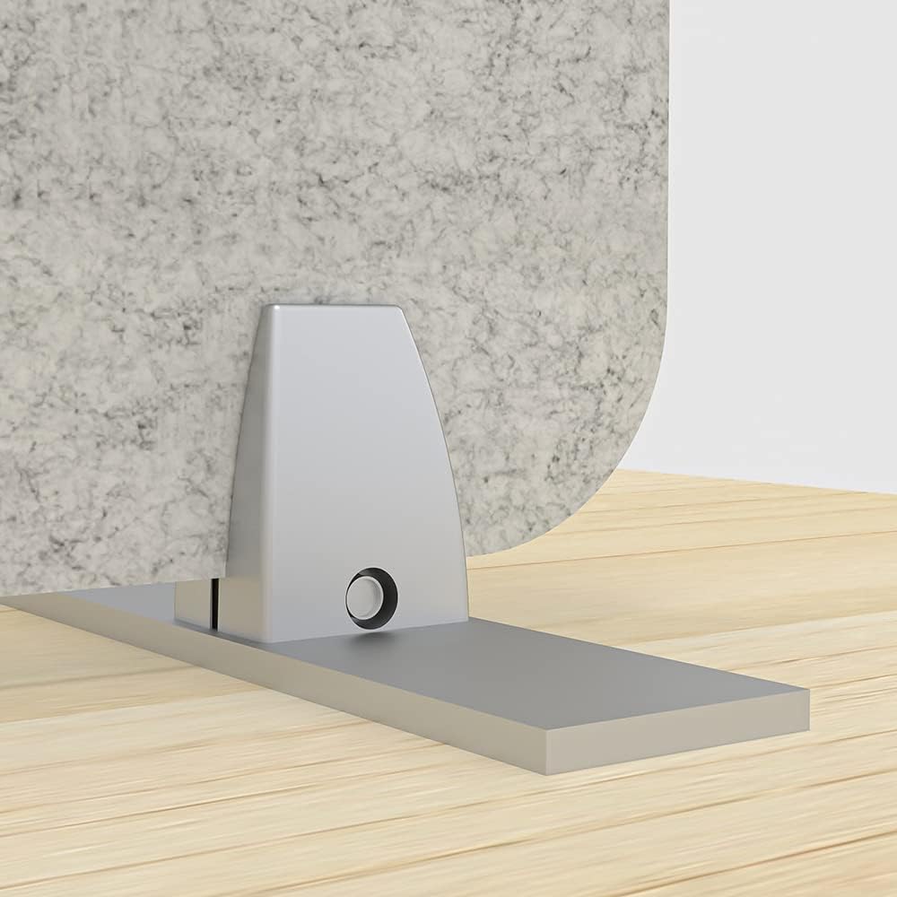 Freestanding Acoustic Desk Divider with Mount | Eco-Friendly Privacy Screen Panel | Noise Reducing Desk Partition | Tackboard Option & Easy to Install | Made from Recycled Plastic | Sesame Black - 18"
