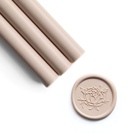 UNIQOOO Mailable Glue Gun Sealing Wax Sticks for Wax Seal Stamp - Nude, Earthy Neutural Tone, Great for Boho Wedding Invitations, Cards Envelopes, Snail Mails, Craft Project, Gift Ideas, Pack of 8