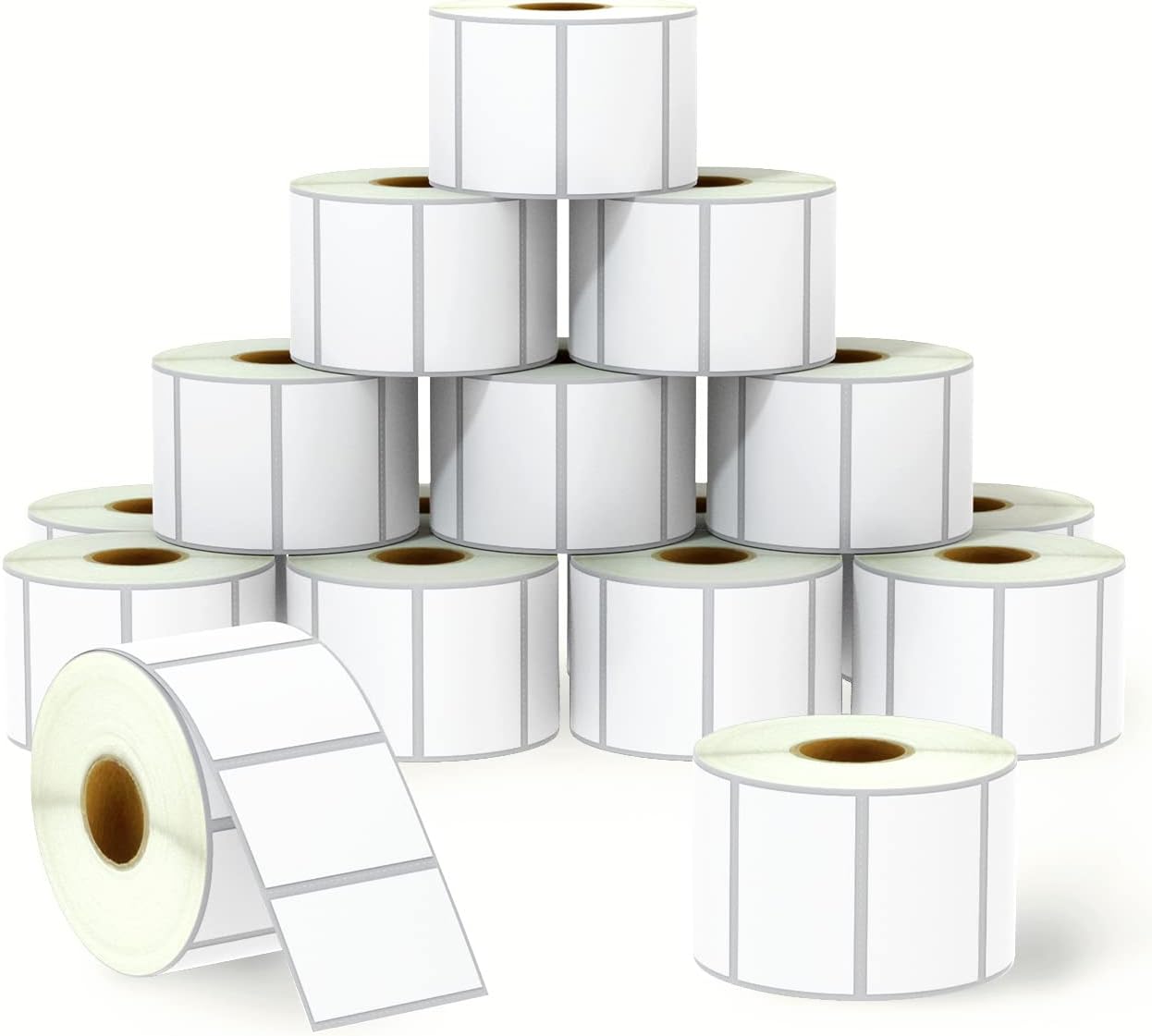 BETCKEY - 2.25" x 1.25" (57 mm x 32 mm) UPC Barcode & Multipurpose Labels Compatible with Zebra & Rollo Label Printer,Premium Adhesive & Perforated [16 Rolls, 16000 Labels]