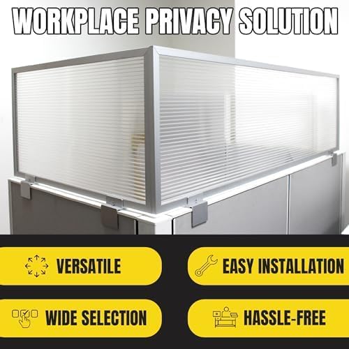 OBEX Screen Extender Polycarbonate Desk Privacy Panel & Divider for Office Cubicle, 18" x 24", Translucent