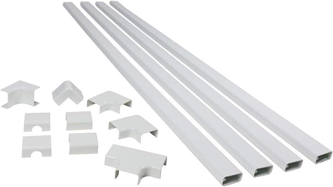 Legrand Wiremold CMK50 Cordmate II 10 Foot 12 Piece Cord Cover Kit & Legrand Wiremold C53 Cordmate II Cord Cover Low Voltage Data Comm Box