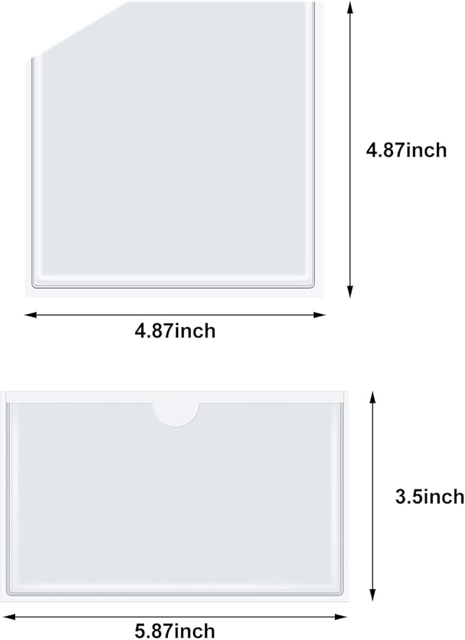 Junkin 10 Pcs Adhesive Pockets for Planners Index Card Pockets Planner - Image 2