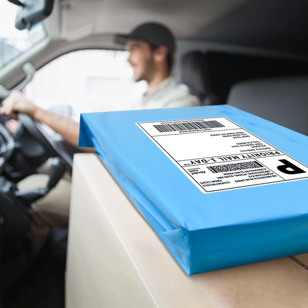 POLYSELLS 100 pcs 7.5x10.5 Inches Blue Poly Mailers Shipping Envelopes, Strong Adhesive Sealing, Waterproof, and Tear-resistant Postal Mailing Bags for Clothing, Books, and Accessories