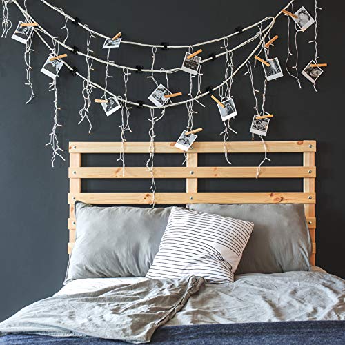 Blulu 100 Pieces Adhesive Cable Clips Bulk Wire Hooks Organizers for Cords Outdoor Rope Light Clips for String Fairy Hanging Lights Halloween Thanksgiving Christmas Party
