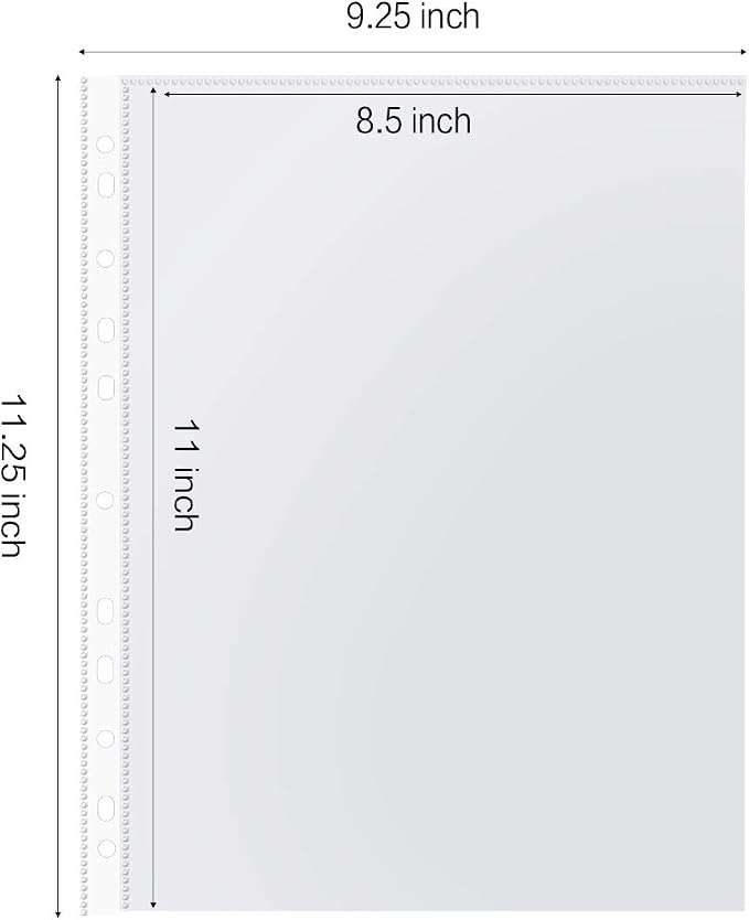 Sheet Protectors, HERKKA 500 Pack Upgrade Clear Plastic Page Protectors Sheet - Image 2