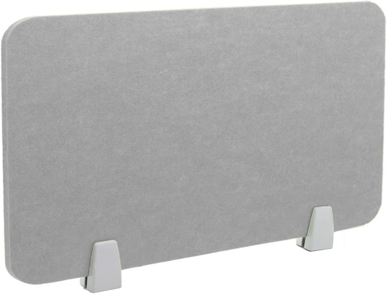Icegrey Acoustic Desk Divider Privacy Panel Removable Sound Absorbing Desk Partition Board with 2 Clips for Student Call Centers Offices Braries Classrooms Library, Light Grey, 19.5x11.7