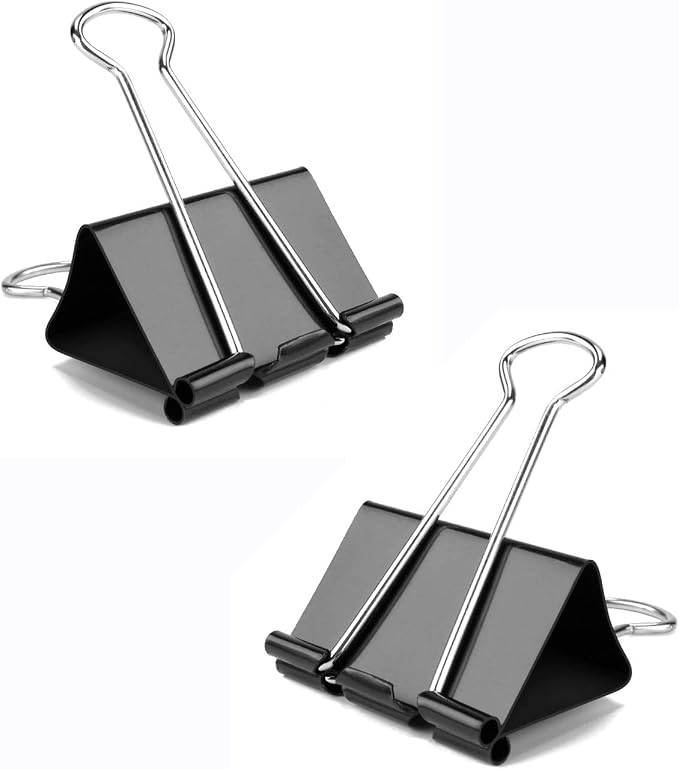Black Binder Clips, 72 Pack, Non-Standard 41mm, 1.6 Inch, Large Clips, Capacity - Image 4