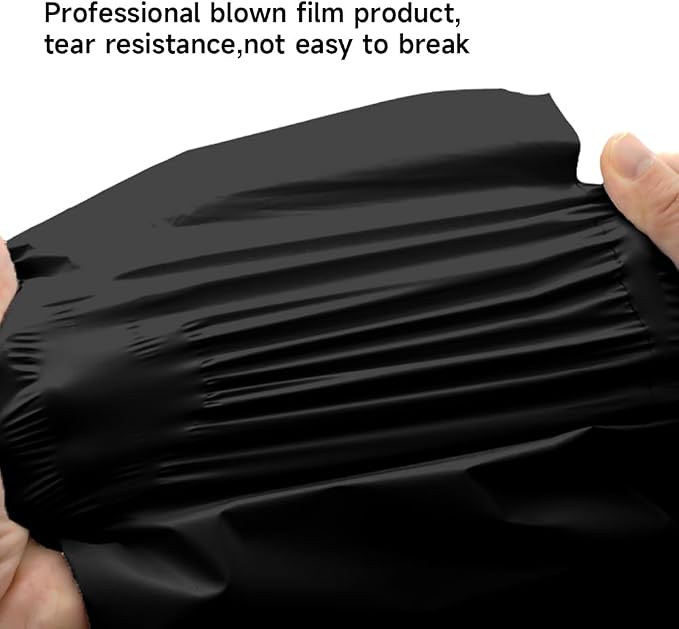 Black Poly Mailers 12x15.5 Inch, 500 Pack | Self-seal shipping bags - Image 3