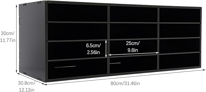 Mailbox for Classroom 12 Slots, Mail Sorter Countertop Paper Organizer Storage - Image 2