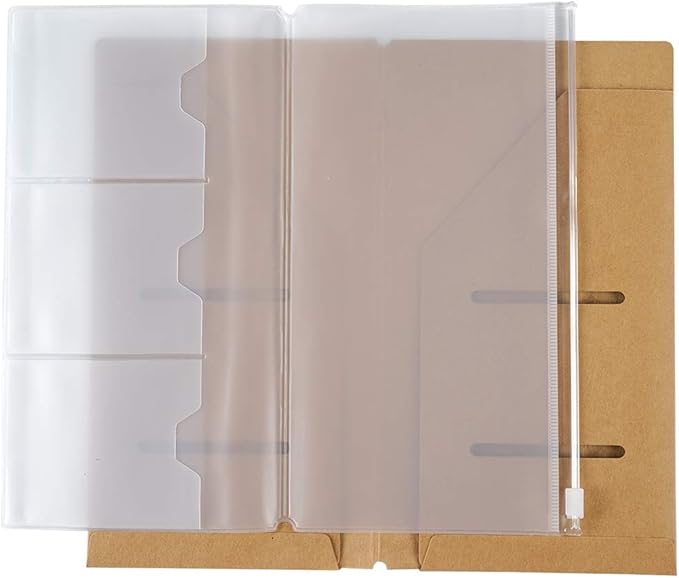 Moterm Kraft File Folder + Zipper PVC Pouch Travelers Journal Refills Pack | by Moterm
