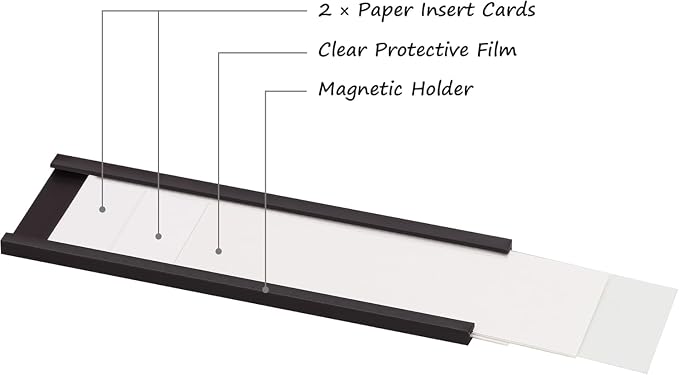 Realth C Channel Magentic Label Holders 70 Pack 3" x 5" - Image 3