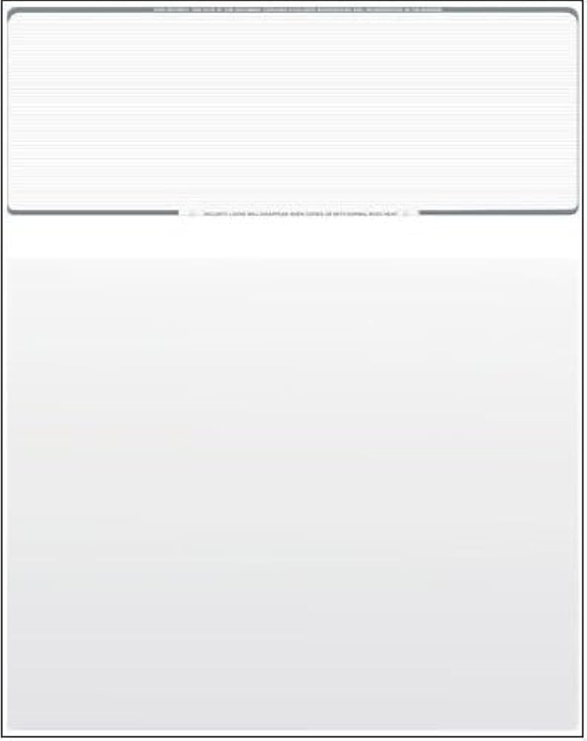 Compuchecks Check on Top Blank Check Paper - 1000 Pack, Quick-Books & Laser Printer Compatible - Security Business Checks with Voucher - 8.5" x 11" Platinum Pinstripe