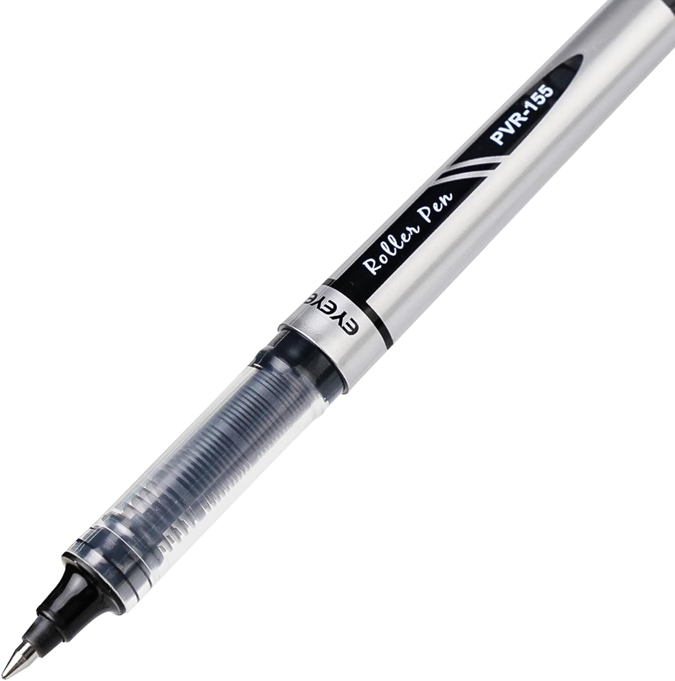 EYEYE Black Rollerball Pens 12 Pack, 0.7mm Medium Point Roller Ball Pen Quick Dry, Liquid Ink Pens Fine Point Smooth Writing Pen for Journaling, Note Taking, Office, School Supplies